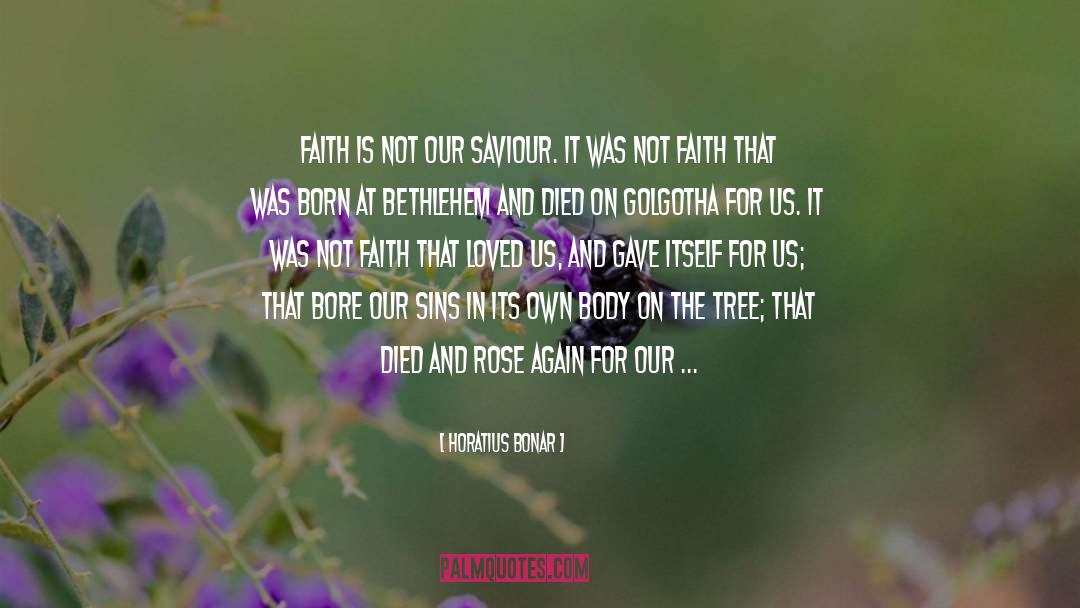 Horatius Bonar Quotes: Faith is not our saviour.