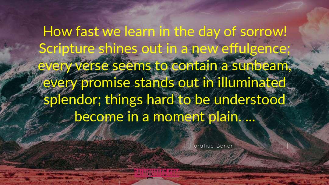 Horatius Bonar Quotes: How fast we learn in