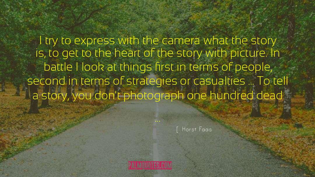 Horst Faas Quotes: I try to express with