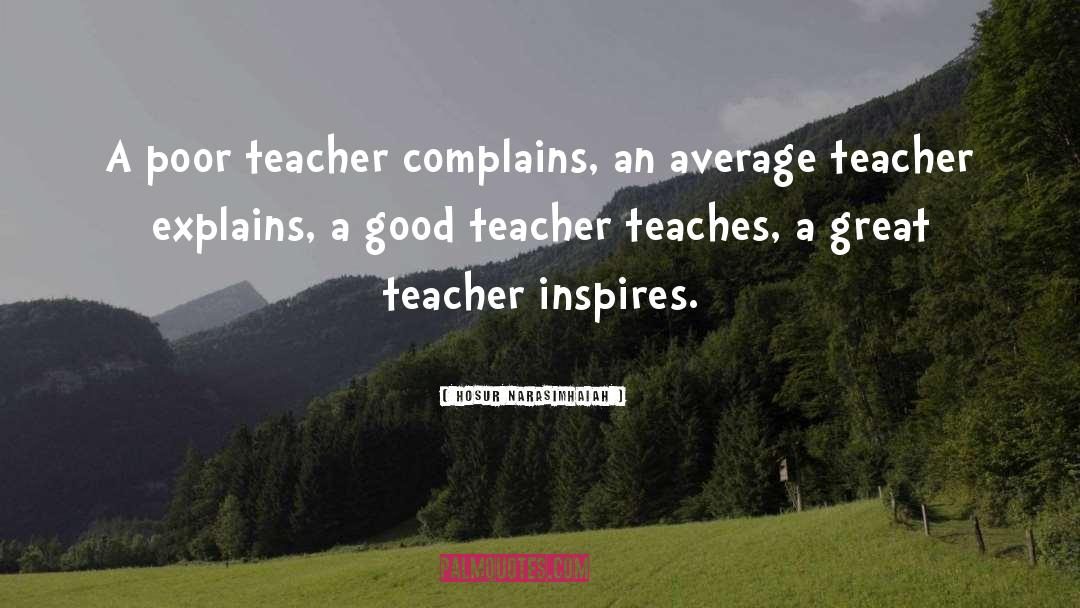 Hosur Narasimhaiah Quotes: A poor teacher complains, an