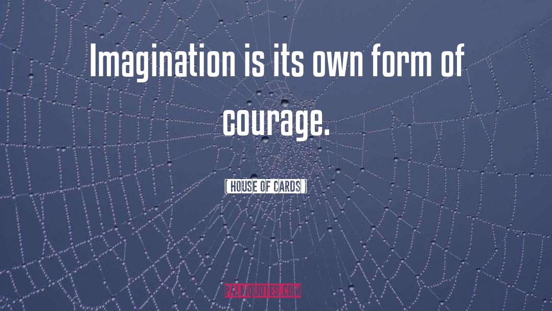 House Of Cards Quotes: Imagination is its own form
