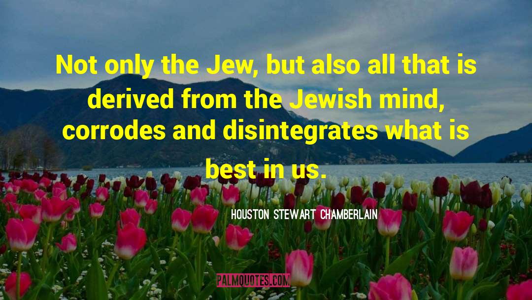 Houston Stewart Chamberlain Quotes: Not only the Jew, but
