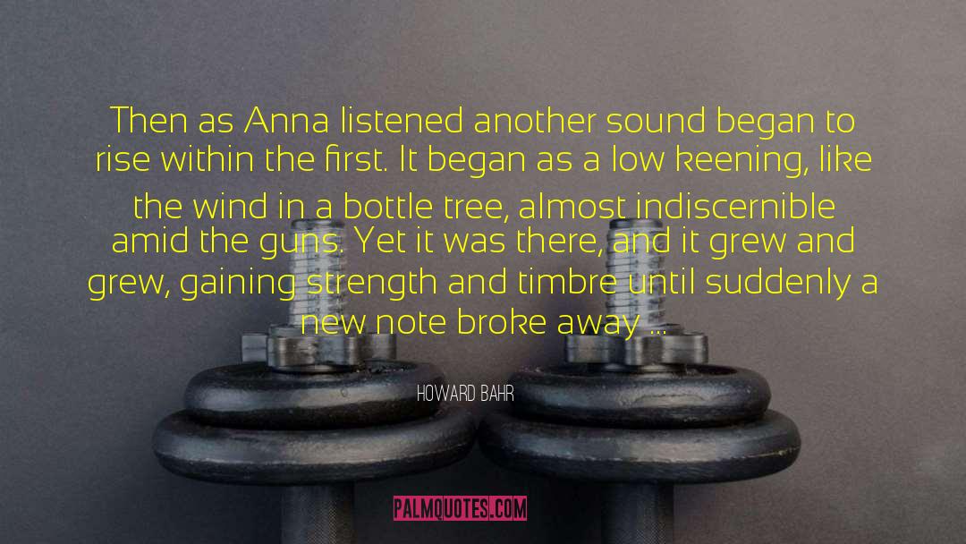 Howard Bahr Quotes: Then as Anna listened another