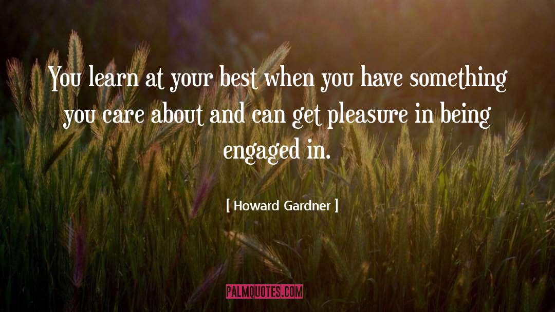 Howard Gardner Quotes: You learn at your best