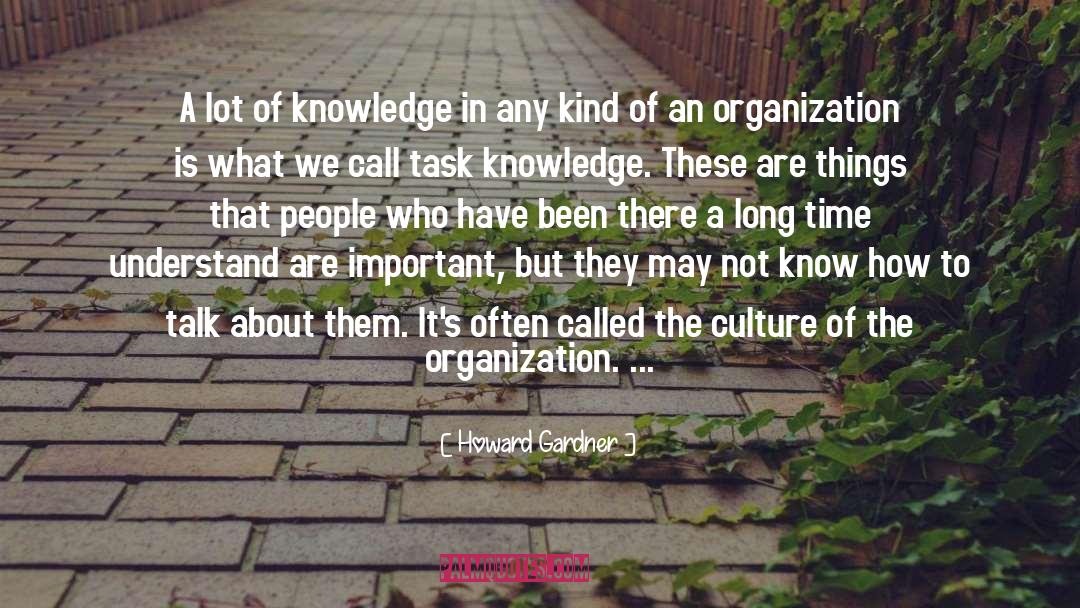 Howard Gardner Quotes: A lot of knowledge in