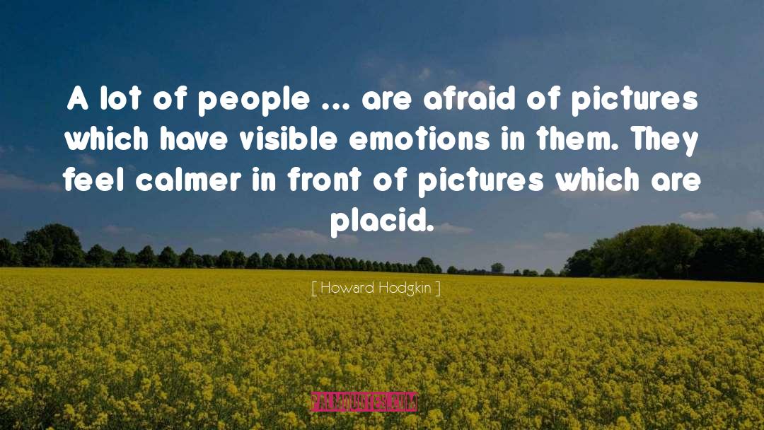 Howard Hodgkin Quotes: A lot of people ...