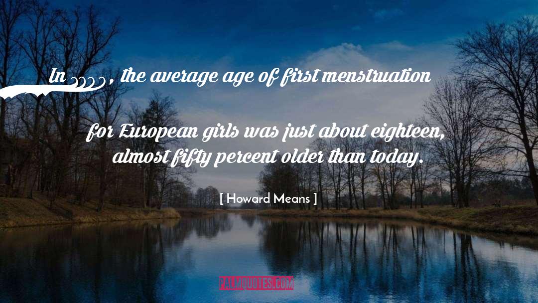 Howard Means Quotes: In 1790, the average age