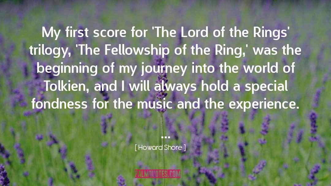 Howard Shore Quotes: My first score for 'The