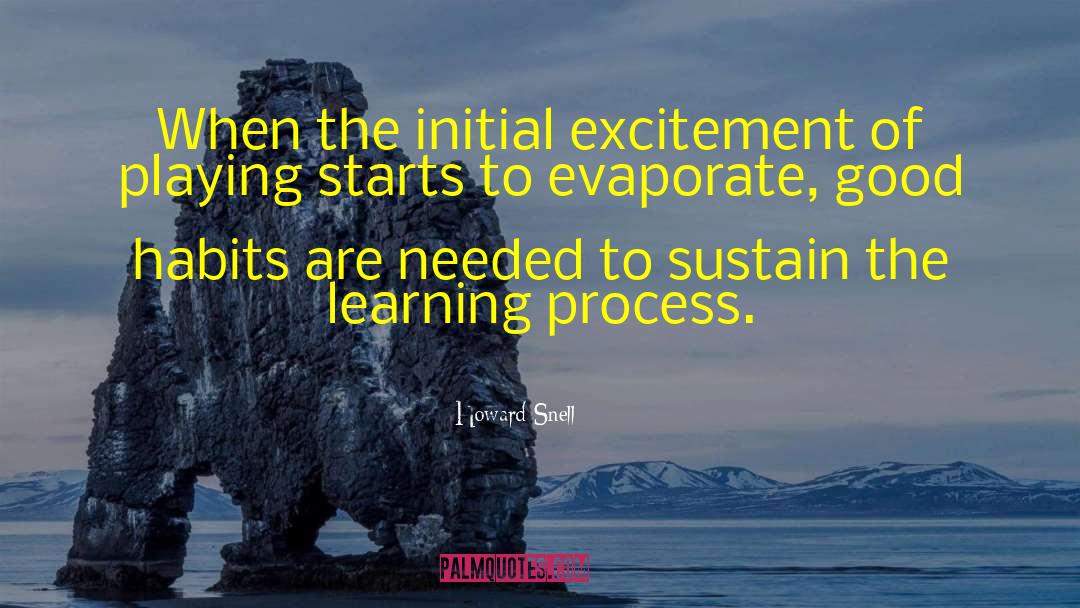 Howard Snell Quotes: When the initial excitement of