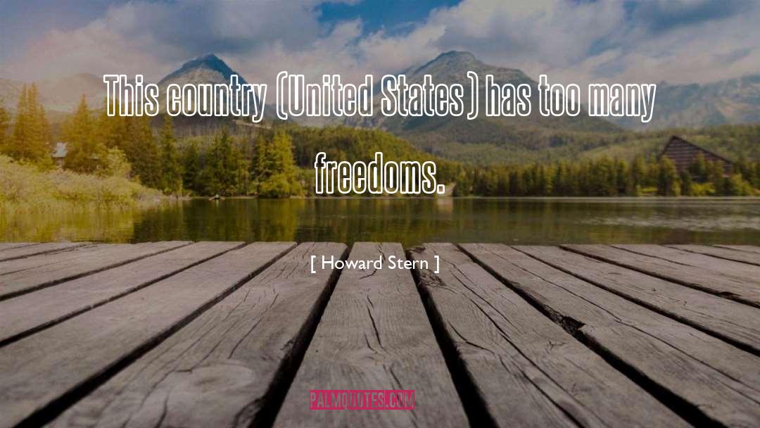 Howard Stern Quotes: This country (United States) has