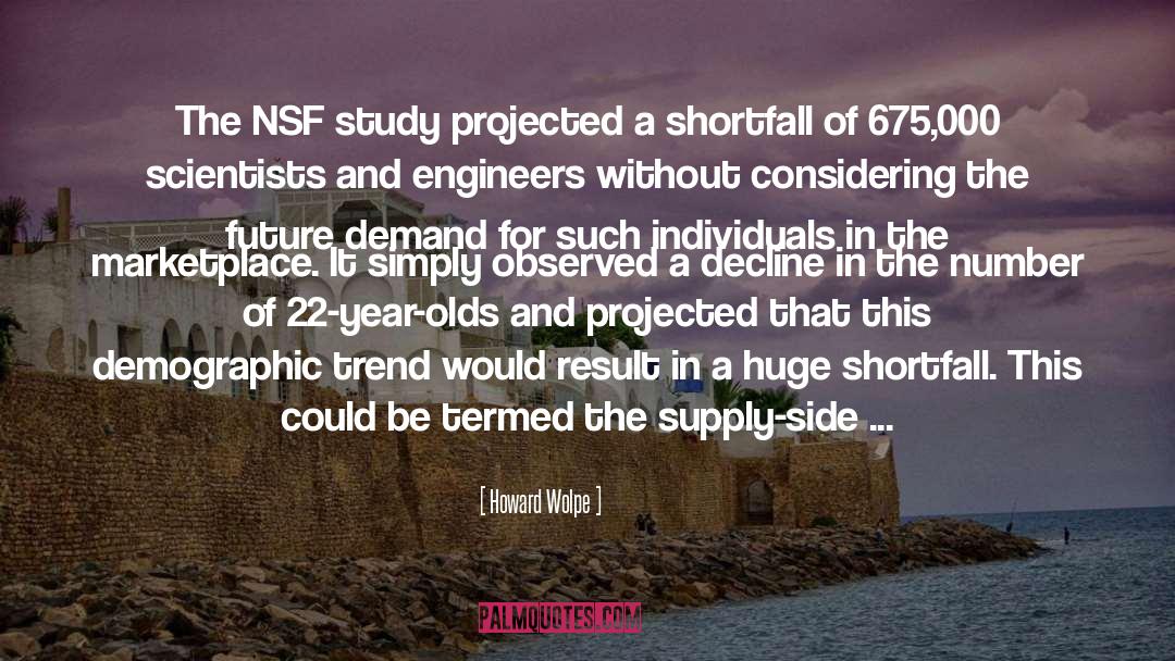 Howard Wolpe Quotes: The NSF study projected a