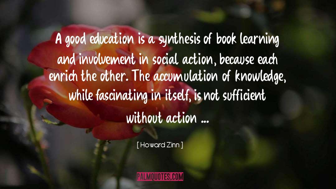 Howard Zinn Quotes: A good education is a