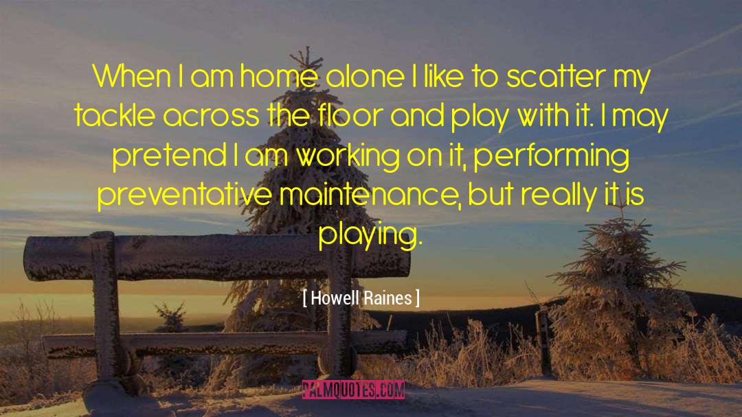 Howell Raines Quotes: When I am home alone