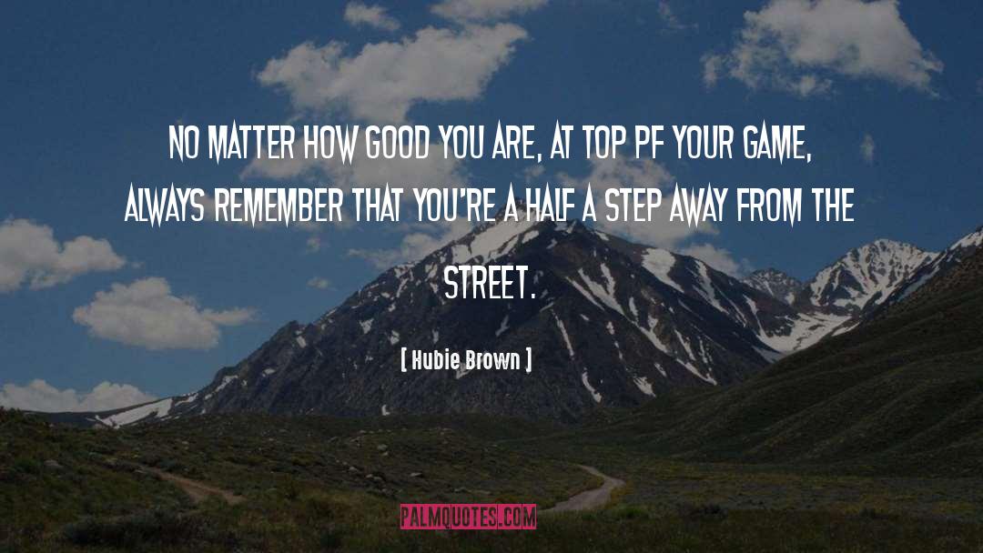 Hubie Brown Quotes: No matter how good you