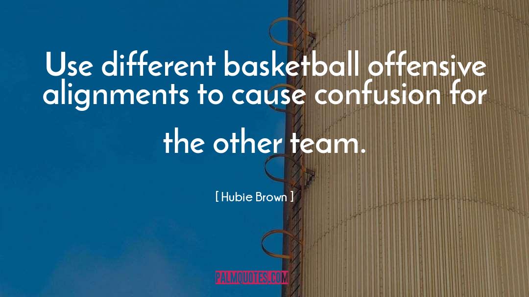 Hubie Brown Quotes: Use different basketball offensive alignments