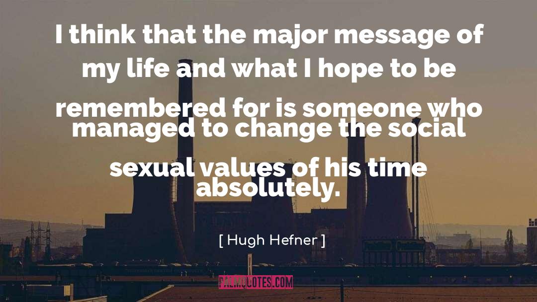 Hugh Hefner Quotes: I think that the major