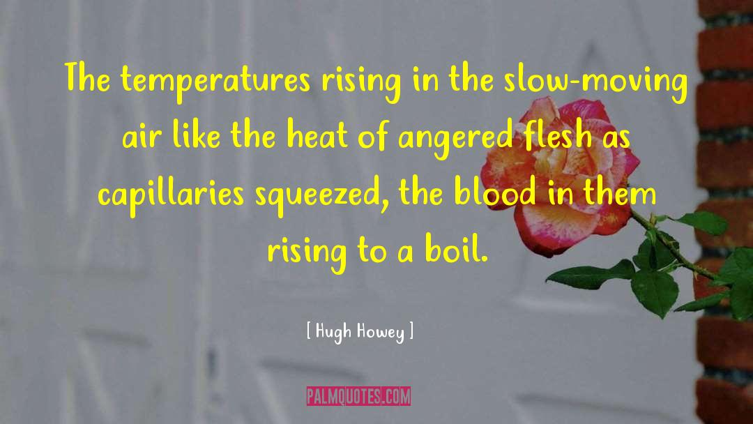 Hugh Howey Quotes: The temperatures rising in the