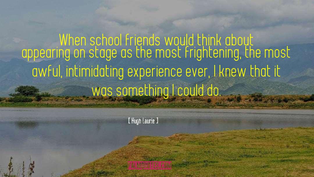 Hugh Laurie Quotes: When school friends would think