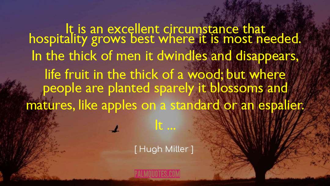 Hugh Miller Quotes: It is an excellent circumstance