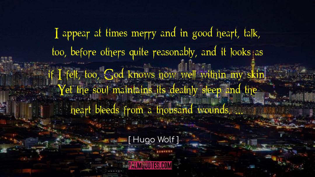 Hugo Wolf Quotes: I appear at times merry