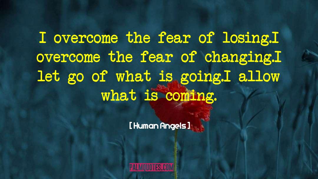 Human Angels Quotes: I overcome the fear of