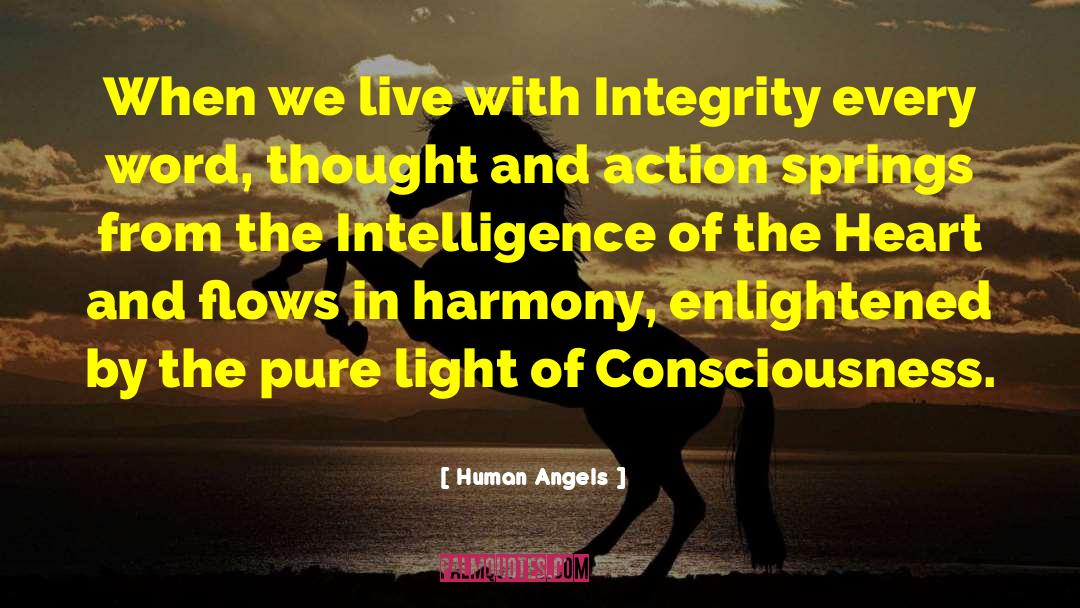 Human Angels Quotes: When we live with Integrity