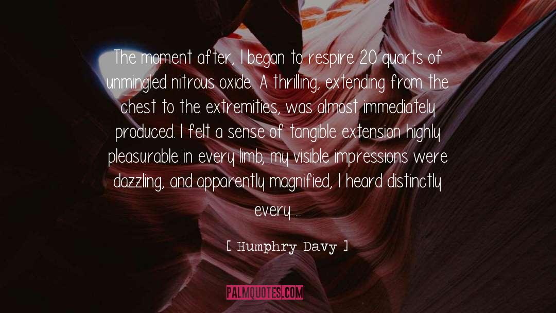 Humphry Davy Quotes: The moment after, I began