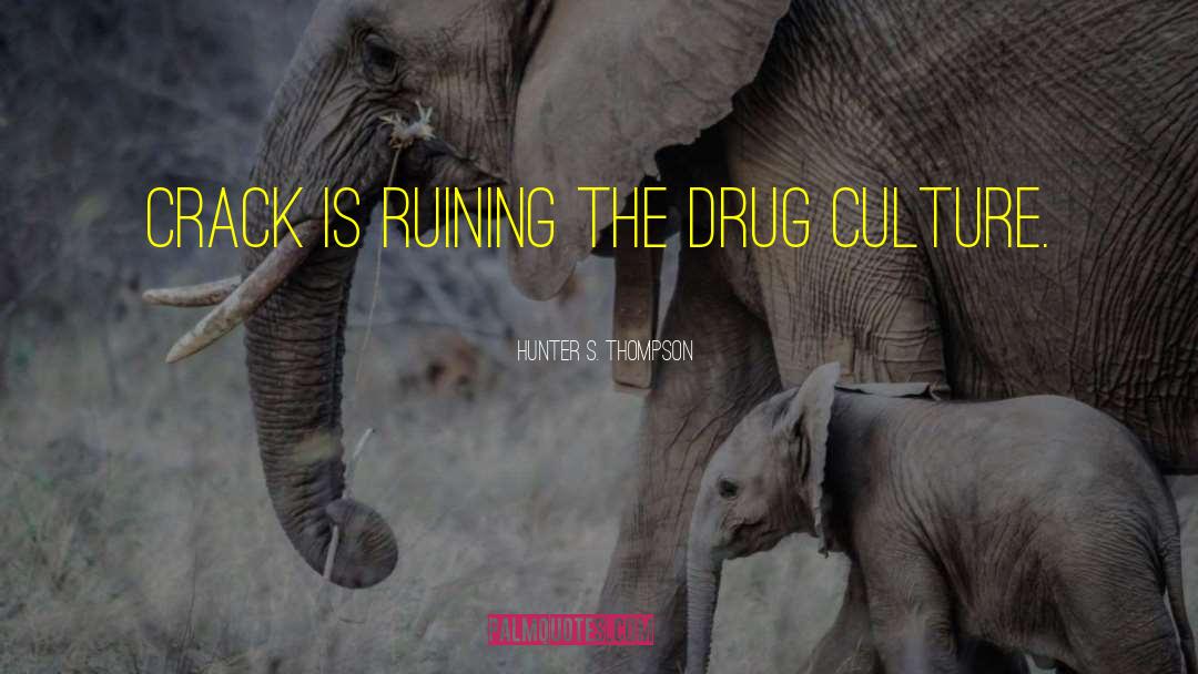 Hunter S. Thompson Quotes: Crack is ruining the drug