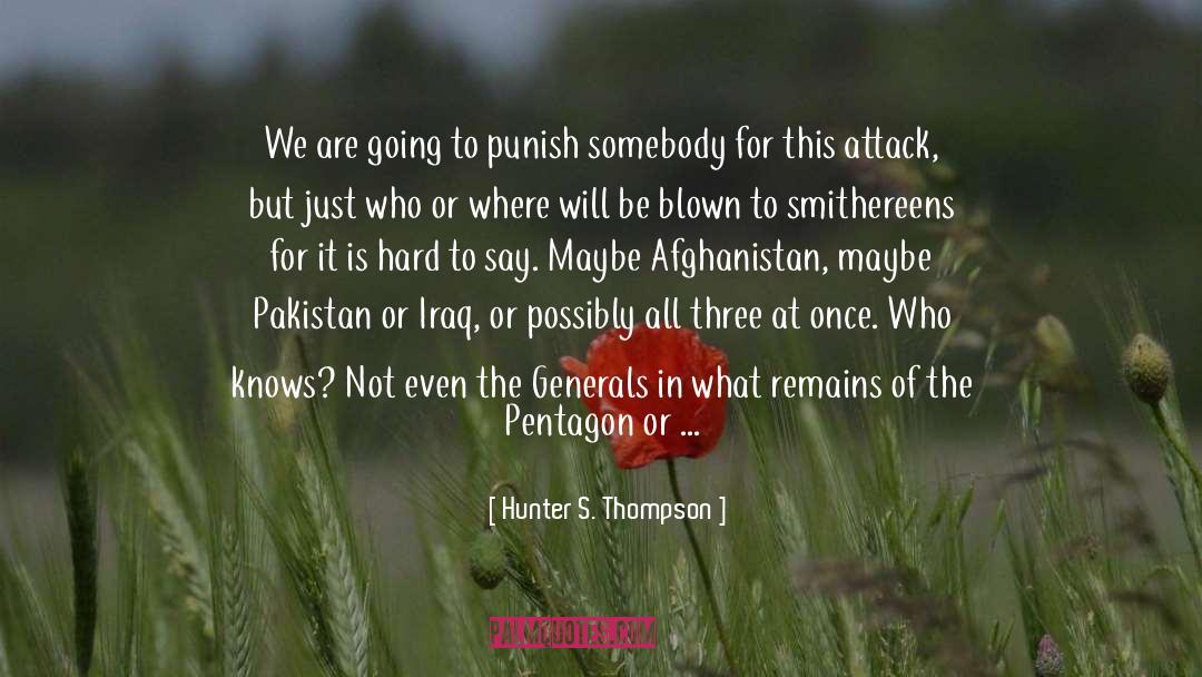 Hunter S. Thompson Quotes: We are going to punish