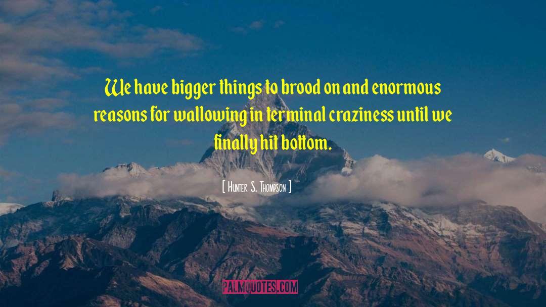Hunter S. Thompson Quotes: We have bigger things to
