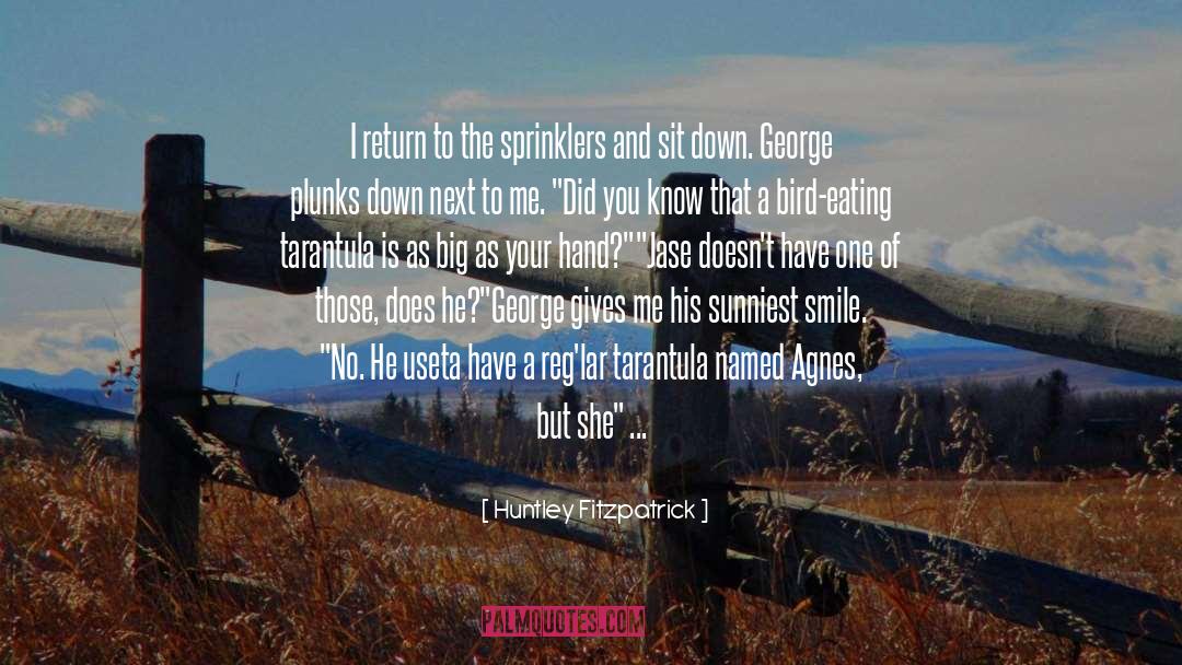 Huntley Fitzpatrick Quotes: I return to the sprinklers