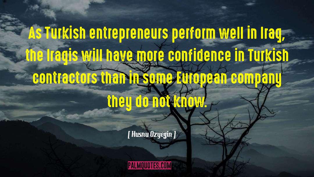 Husnu Ozyegin Quotes: As Turkish entrepreneurs perform well