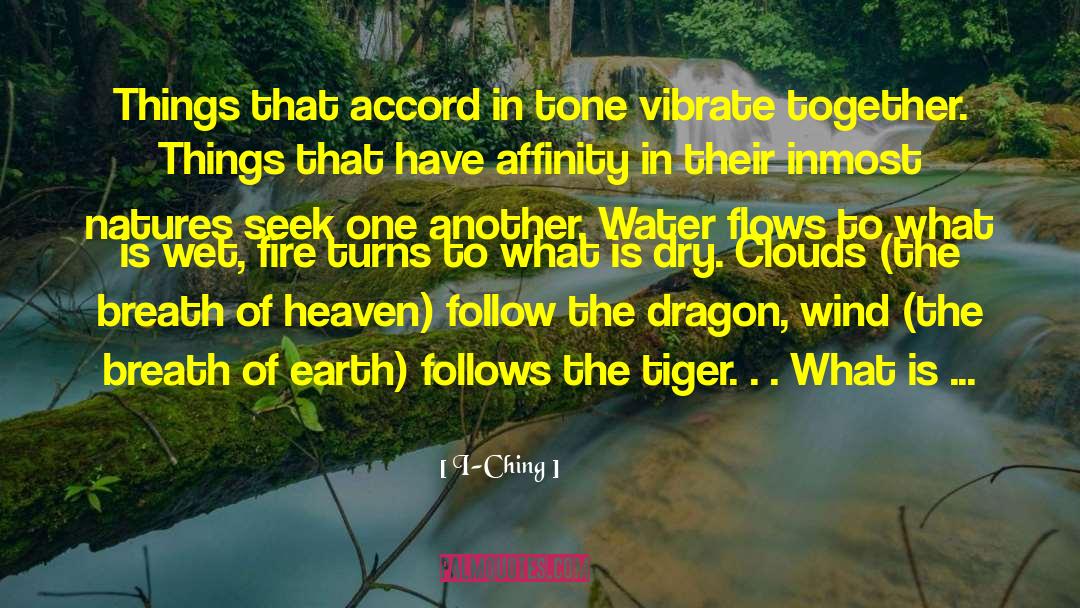 I-Ching Quotes: Things that accord in tone