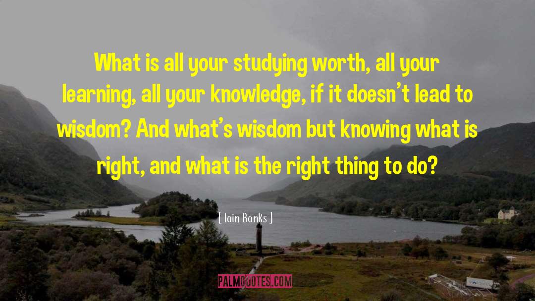 Iain Banks Quotes: What is all your studying