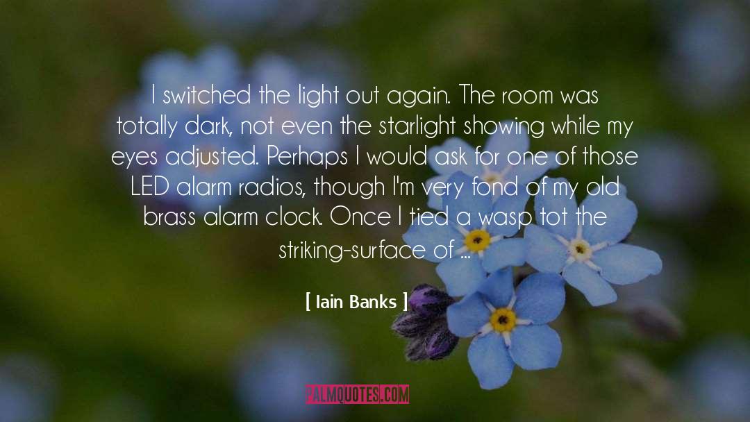 Iain Banks Quotes: I switched the light out