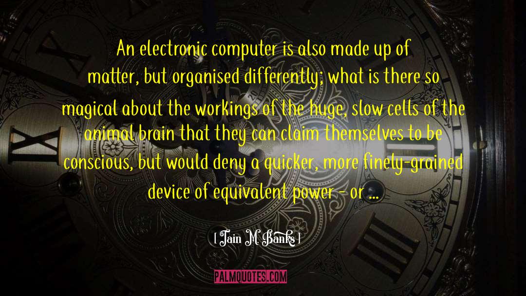 Iain M. Banks Quotes: An electronic computer is also