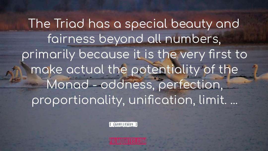 Iamblichus Quotes: The Triad has a special