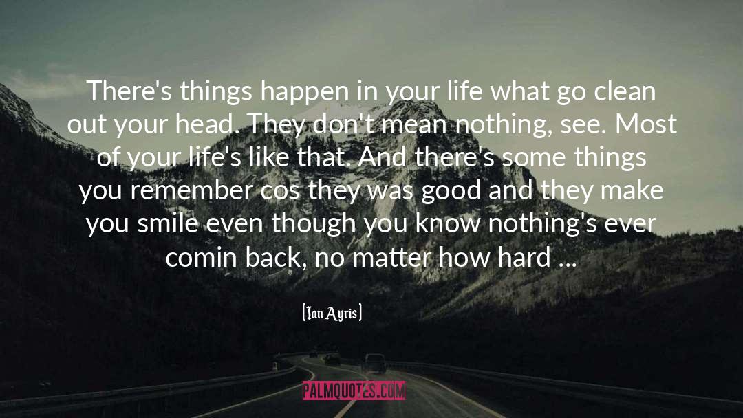 Ian Ayris Quotes: There's things happen in your