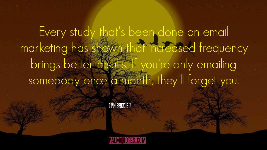 Ian Brodie Quotes: Every study that's been done