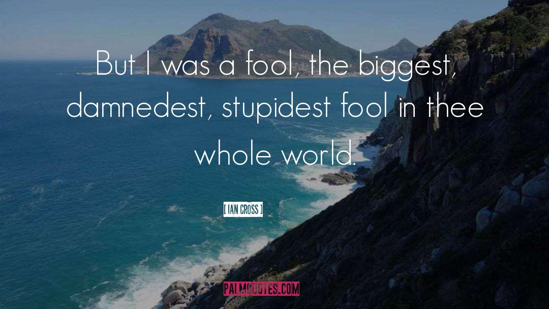 Ian Cross Quotes: But I was a fool,