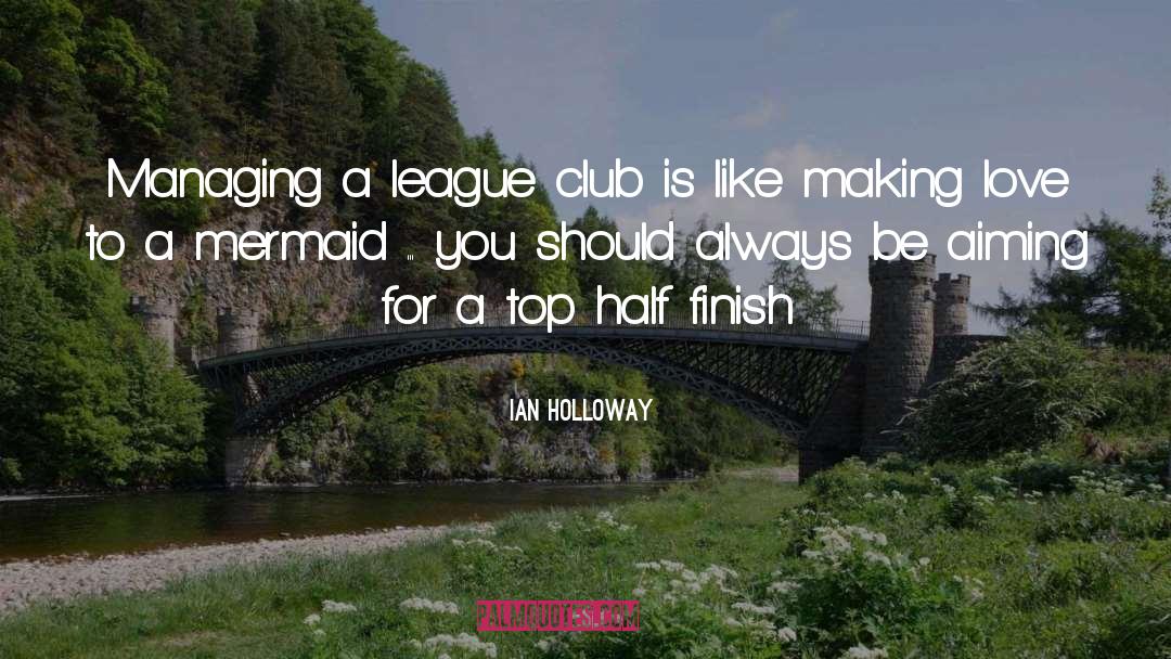 Ian Holloway Quotes: Managing a league club is