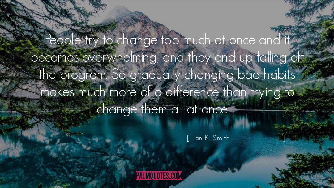 Ian K. Smith Quotes: People try to change too