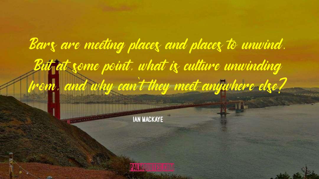 Ian MacKaye Quotes: Bars are meeting places and