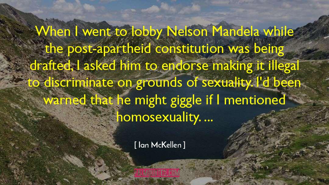 Ian McKellen Quotes: When I went to lobby