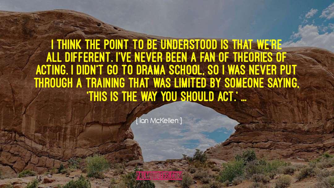 Ian McKellen Quotes: I think the point to