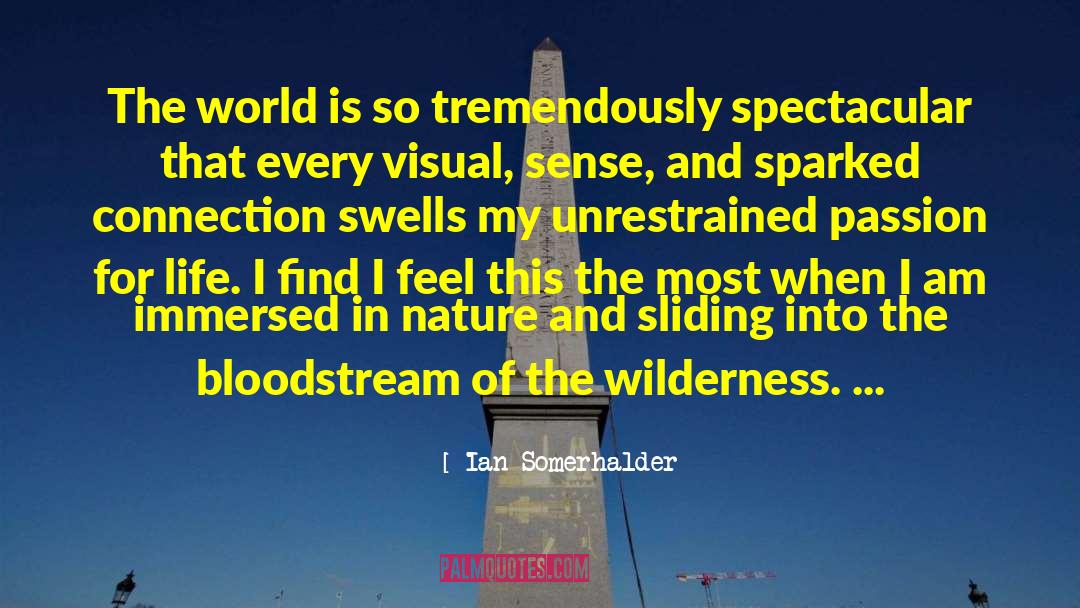 Ian Somerhalder Quotes: The world is so tremendously