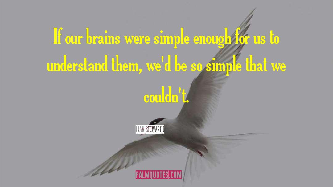 Ian Stewart Quotes: If our brains were simple