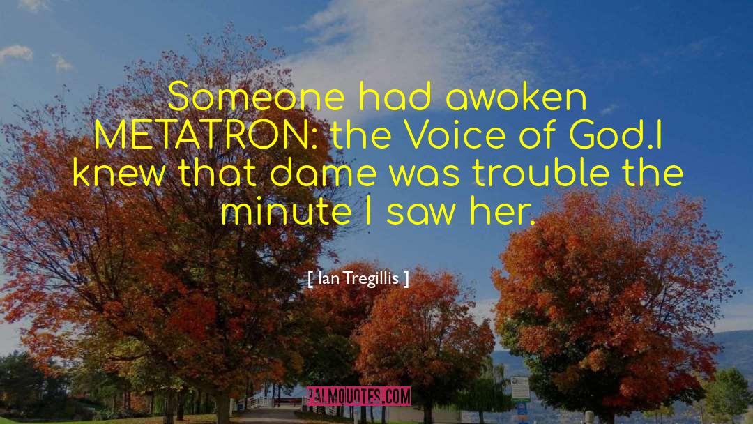 Ian Tregillis Quotes: Someone had awoken METATRON: the