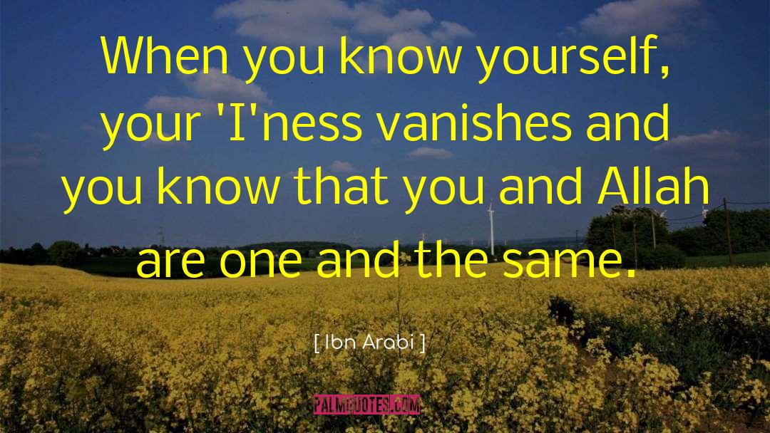 Ibn Arabi Quotes: When you know yourself, your