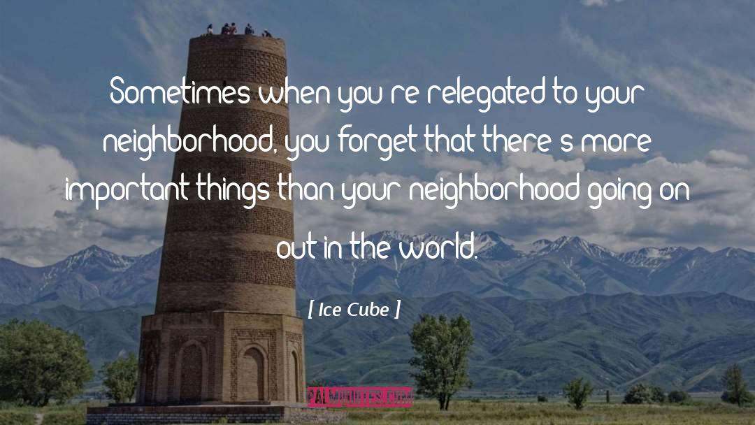 Ice Cube Quotes: Sometimes when you're relegated to